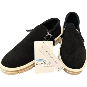 Aqua College Waterproof Shoes Sneakers Women's Black Loafers White Size 8